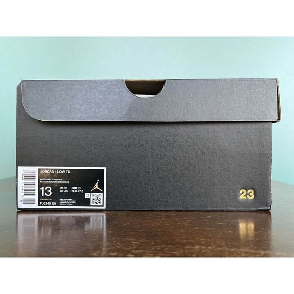 Jordan 1 Low TD Vapor Edge Football Cleats White/Grey Men's Size 13 FJ6245-101 - Picture 11 of 11